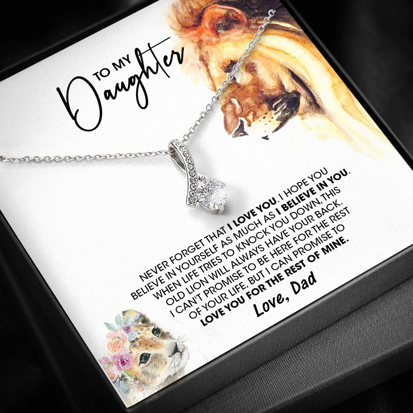 To My Daughter From Dad Pendant Necklace - Image 4