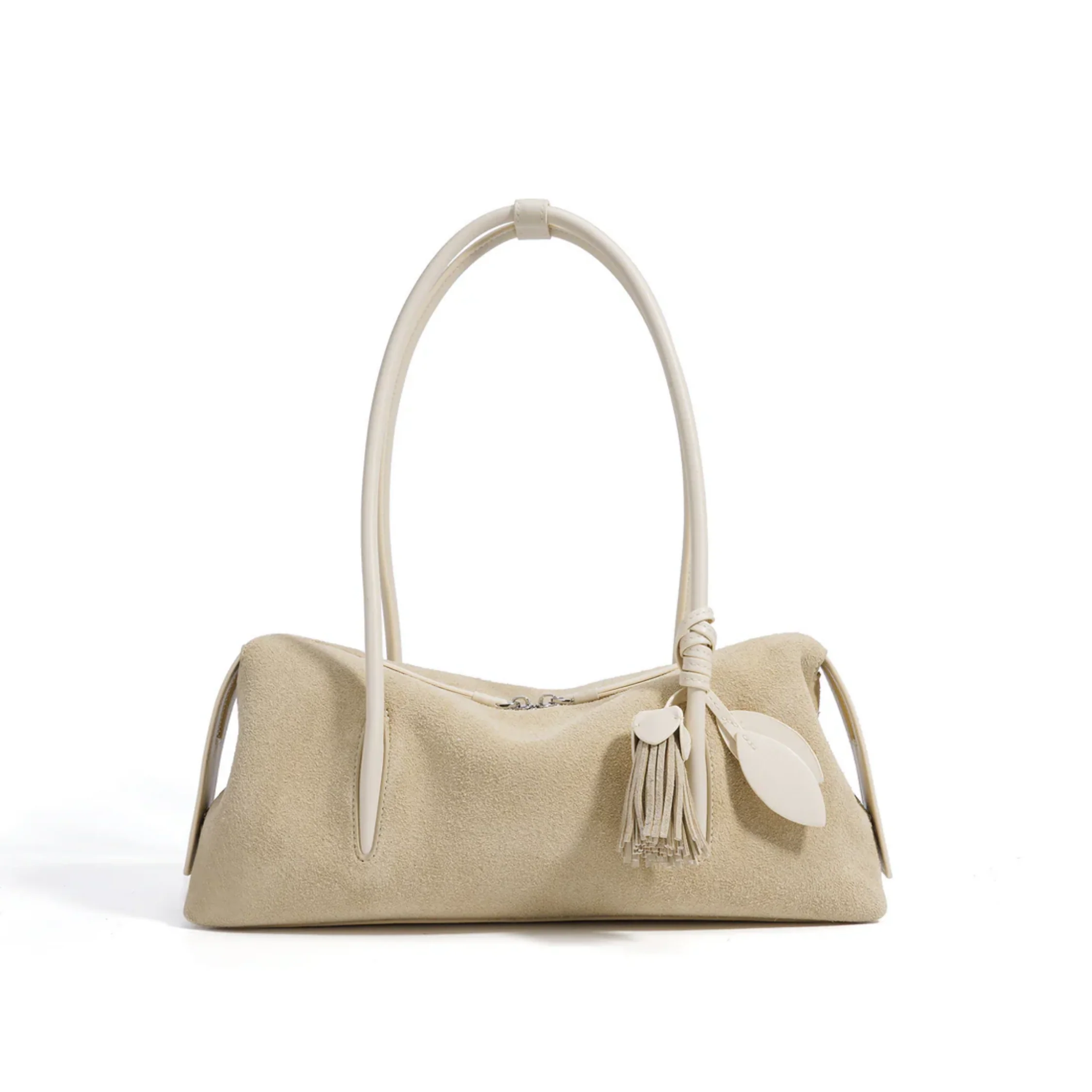 Amaranthe Genuine Leather Tassel Pendant Shoulder Pillow Bag - Image 4