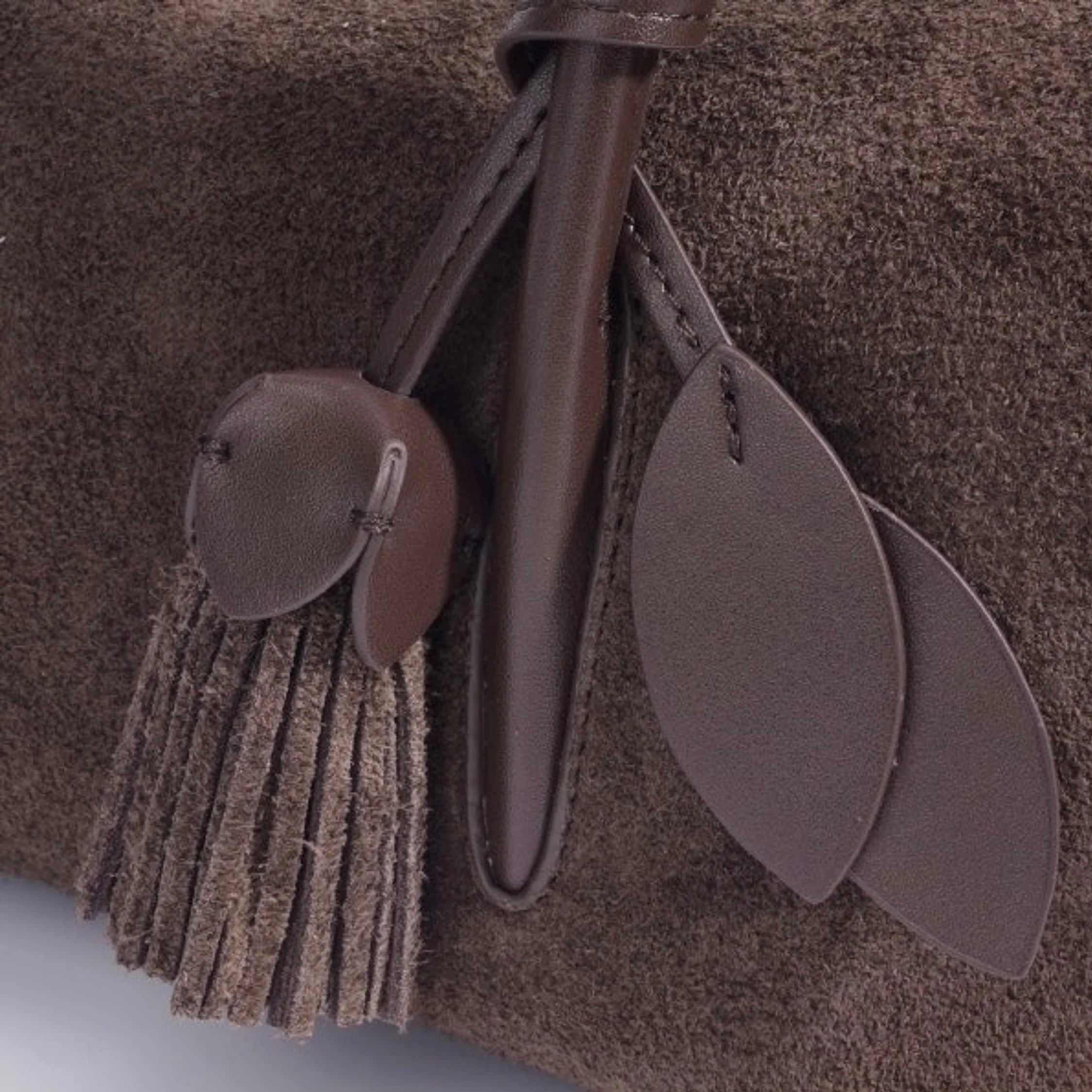Amaranthe Genuine Leather Tassel Pendant Shoulder Pillow Bag - Image 8