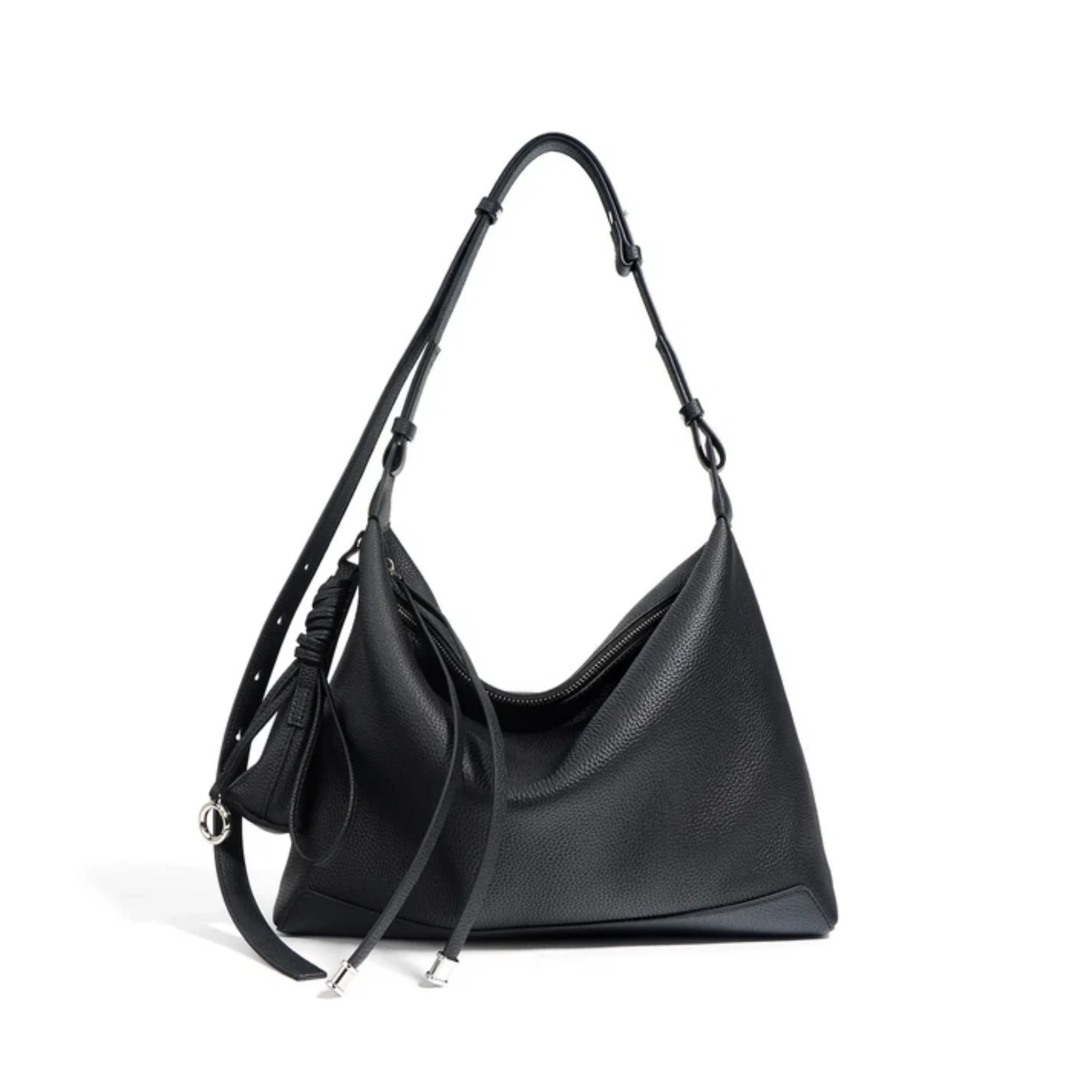Angela Genuine Leather Minimalist Tote Dumpling Bag Shop Handbag - Image 5