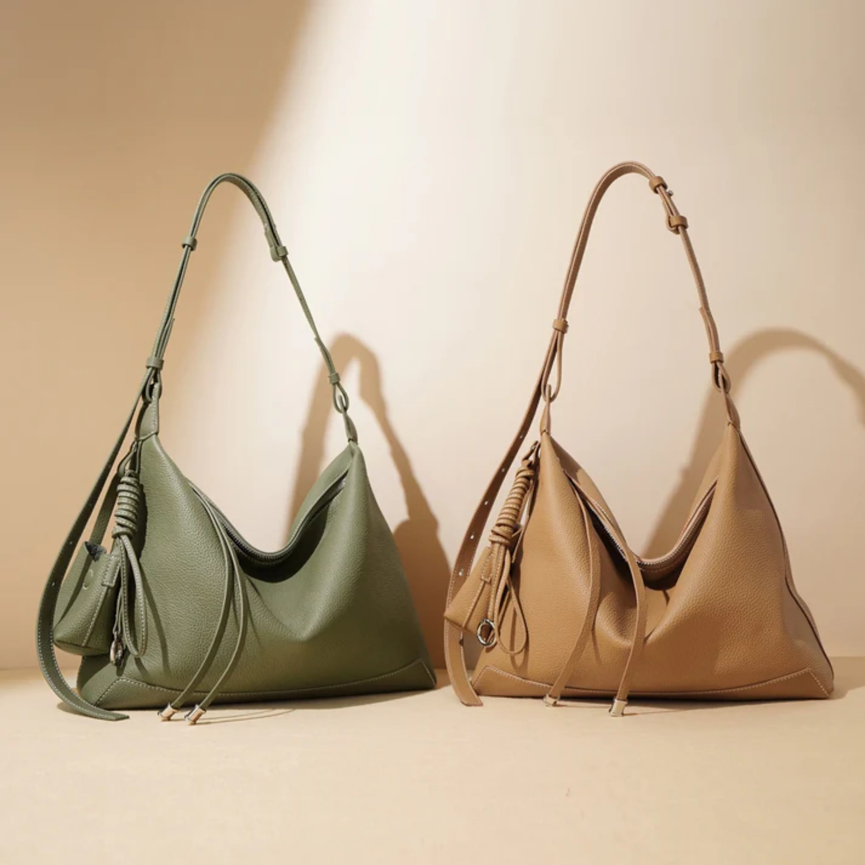 Angela Genuine Leather Minimalist Tote Dumpling Bag Shop Handbag - Image 7