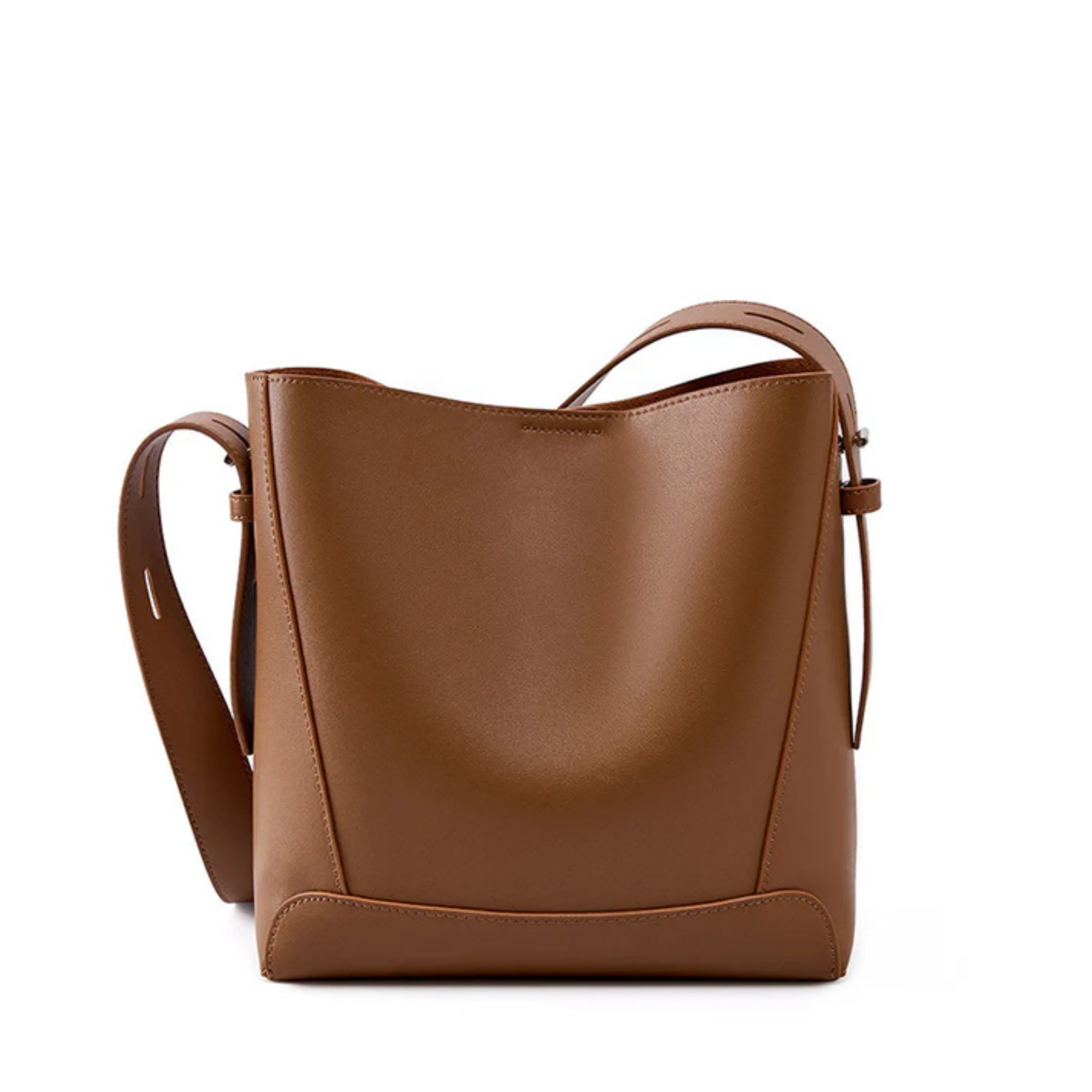 Ardena Genuine Leather Crossbody & Shoulder Oversized Bucket Bag