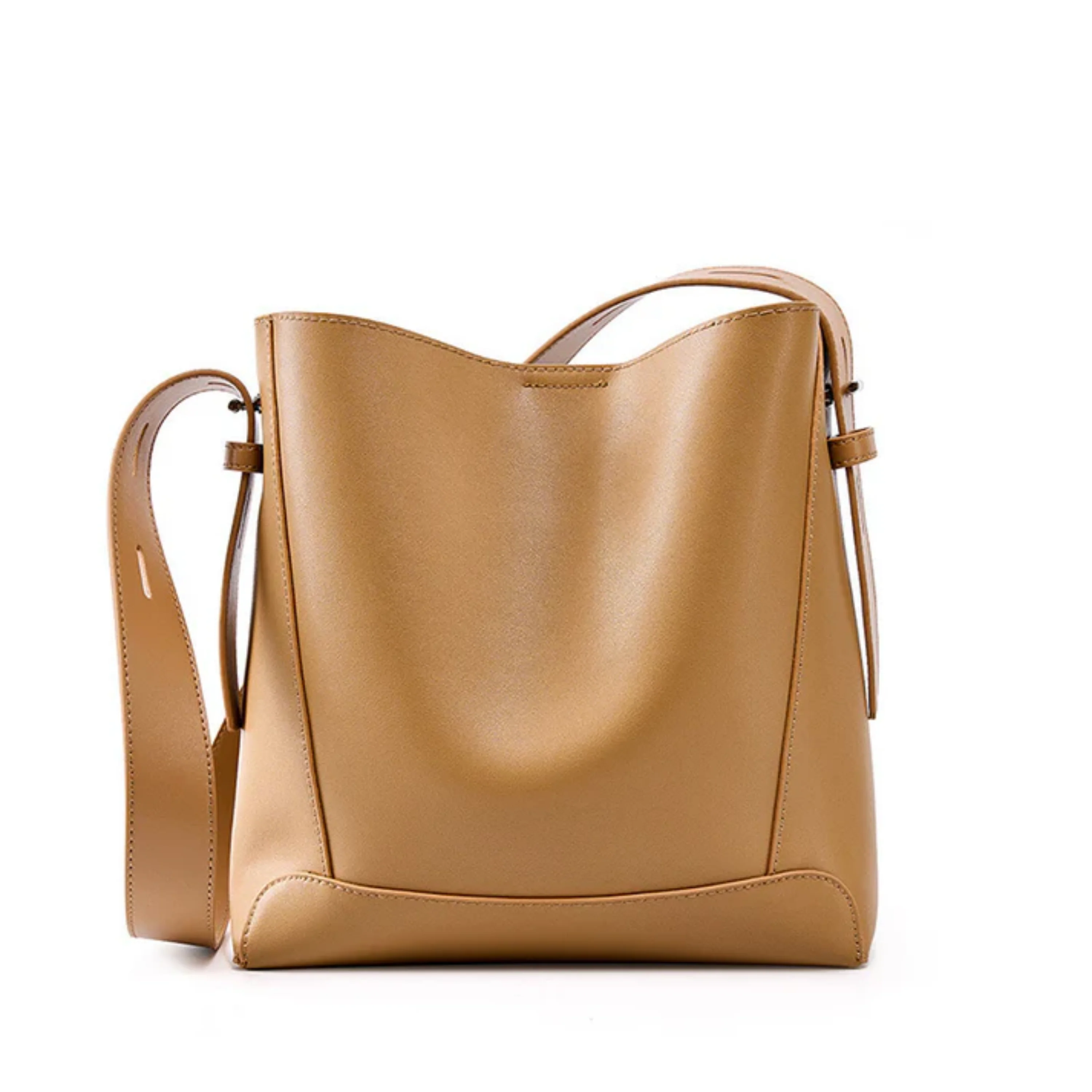 Ardena Genuine Leather Crossbody & Shoulder Oversized Bucket Bag - Image 2