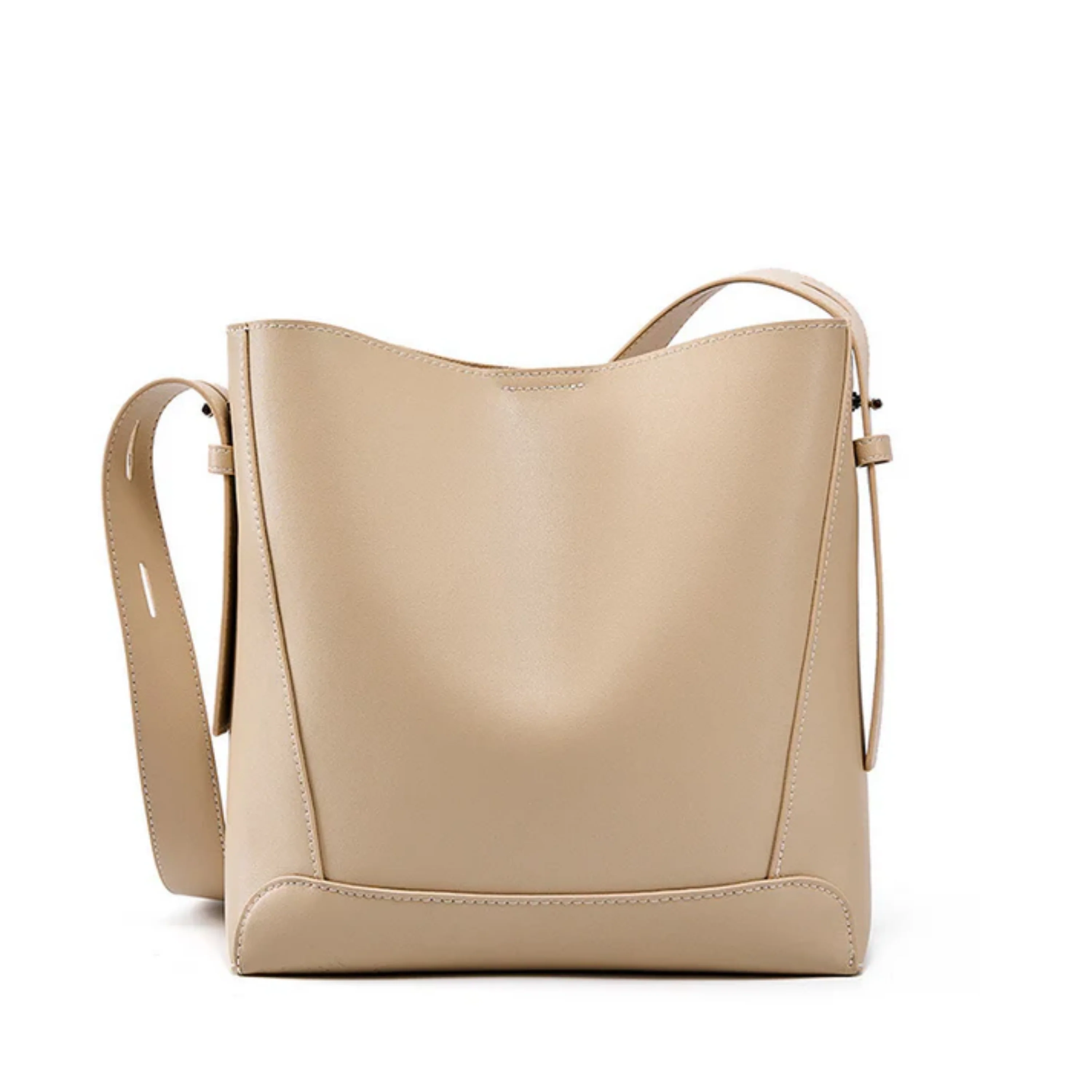 Ardena Genuine Leather Crossbody & Shoulder Oversized Bucket Bag - Image 3