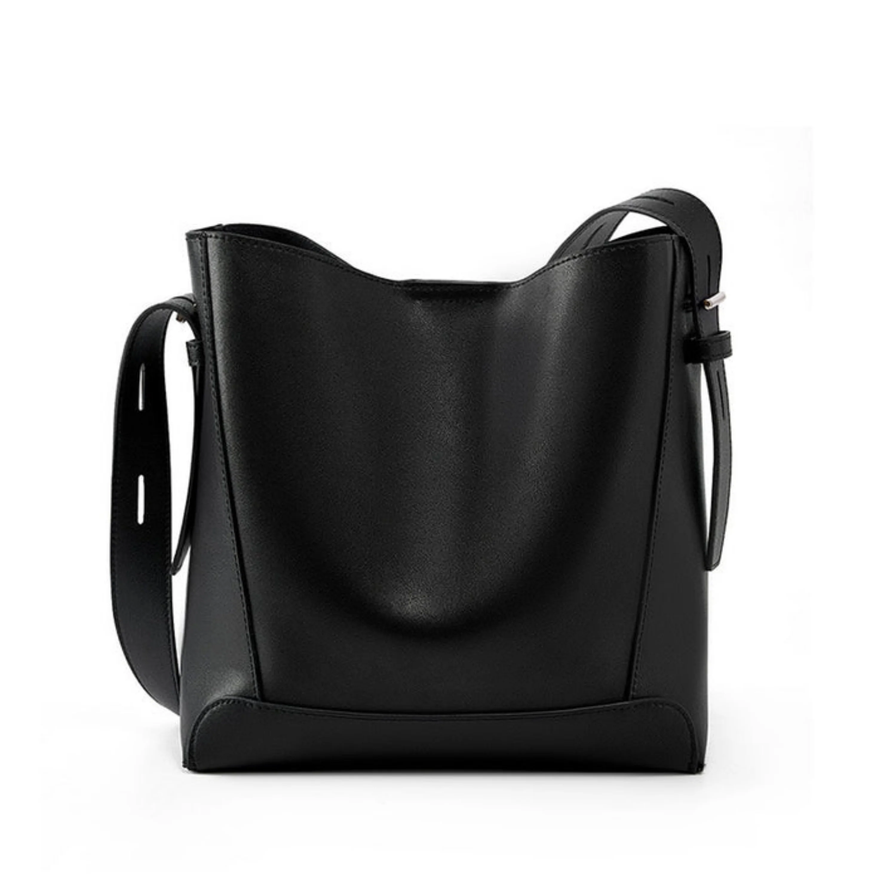 Ardena Genuine Leather Crossbody & Shoulder Oversized Bucket Bag - Image 5