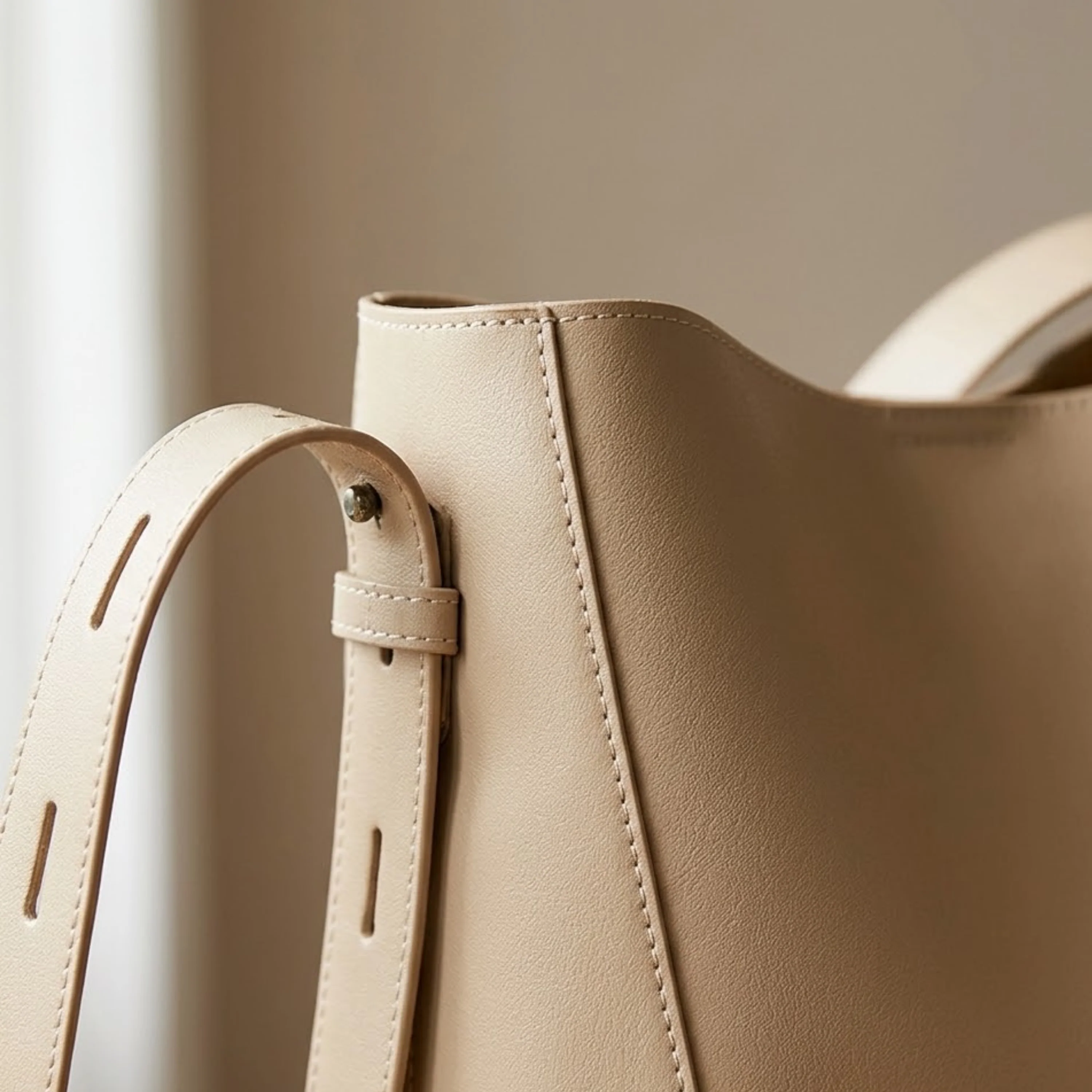 Ardena Genuine Leather Crossbody & Shoulder Oversized Bucket Bag - Image 9
