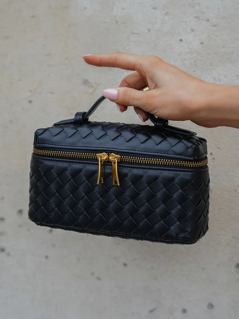 Woven Vegan Leather Handbag - Image 10