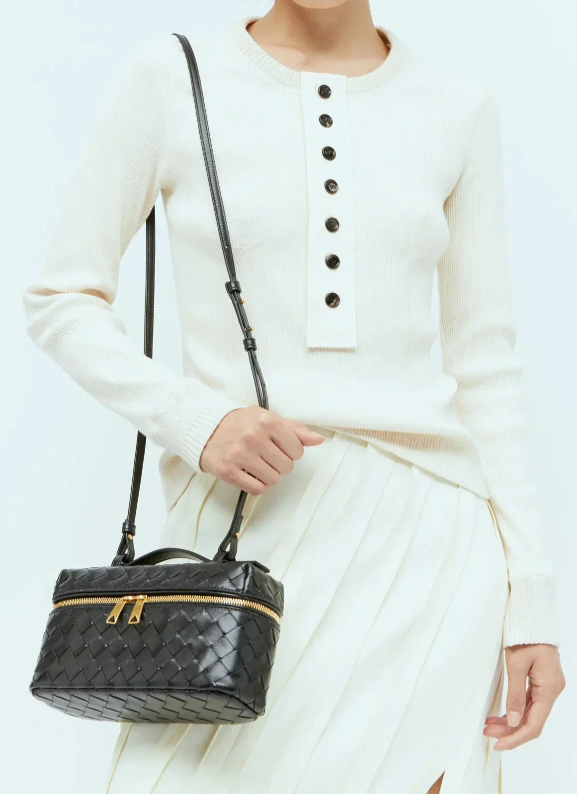 Woven Vegan Leather Handbag - Image 13