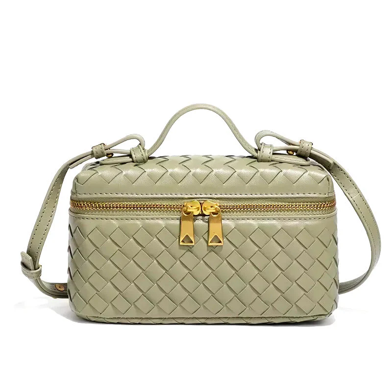 Woven Vegan Leather Handbag - Image 4