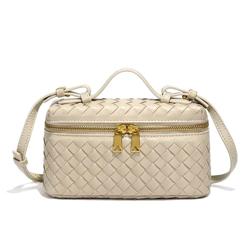 Woven Vegan Leather Handbag - Image 5