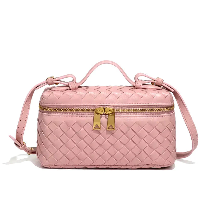 Woven Vegan Leather Handbag - Image 7