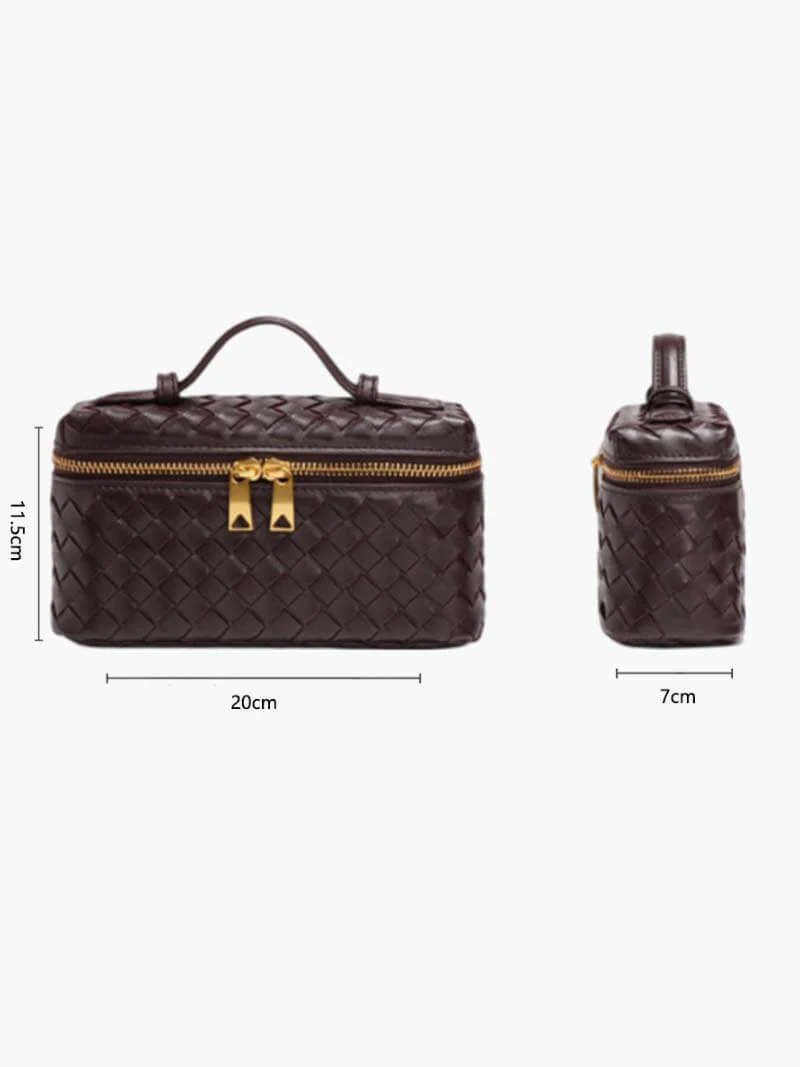 Woven Vegan Leather Handbag - Image 8