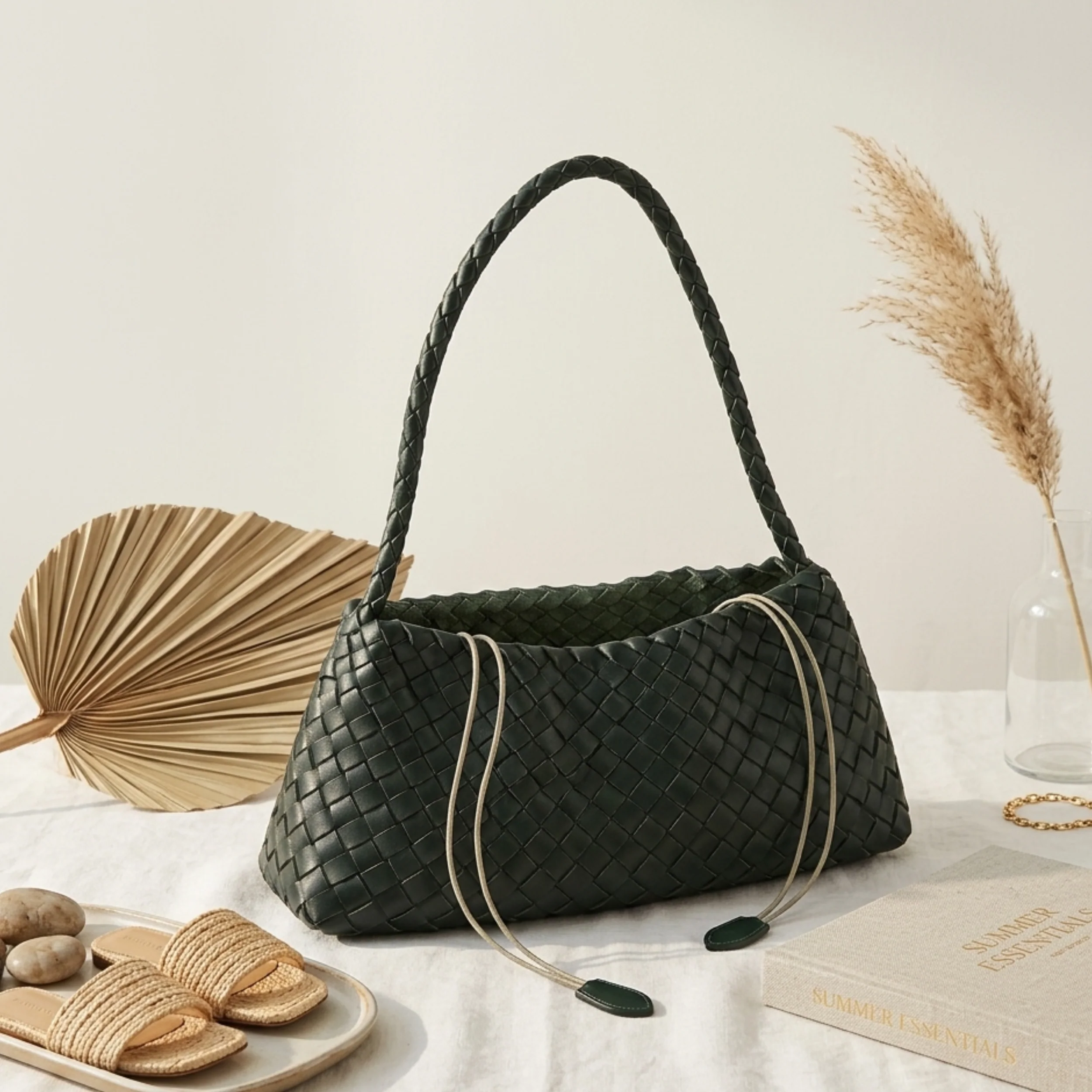 Artisan Handwoven Basket Sailboat Bucket bag - Sustainable Bag - Image 7