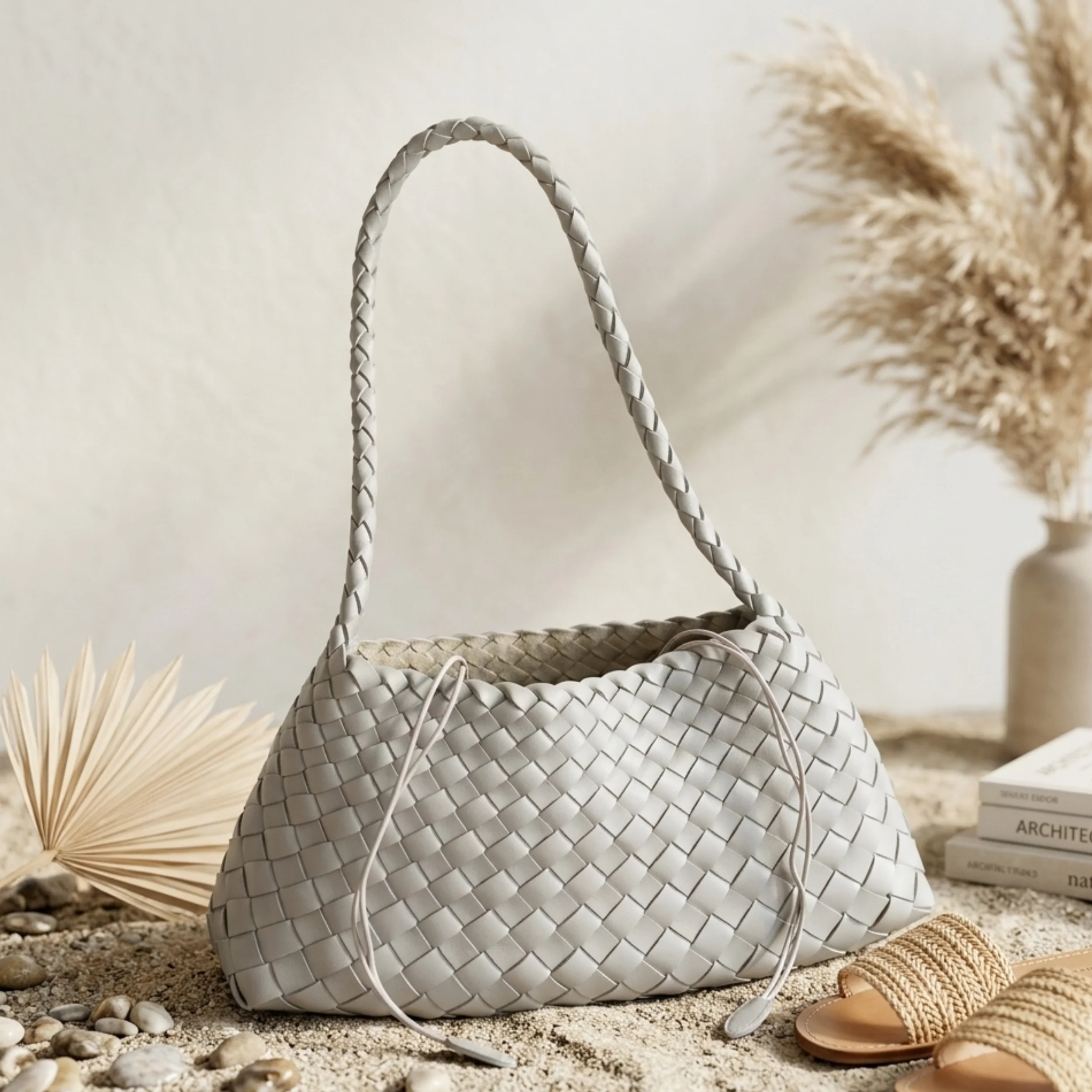 Artisan Handwoven Basket Sailboat Bucket bag - Sustainable Bag - Image 9