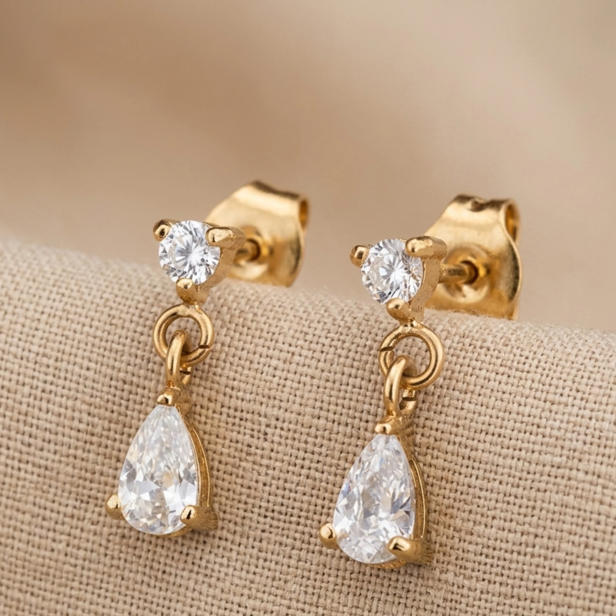 Aurielle Golden Dewdrop Earrings