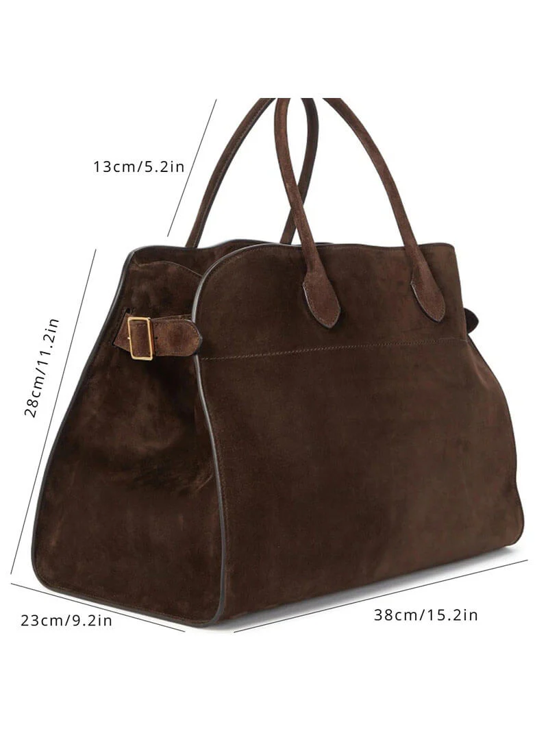 Sophisticated Suede Handbag - Image 12