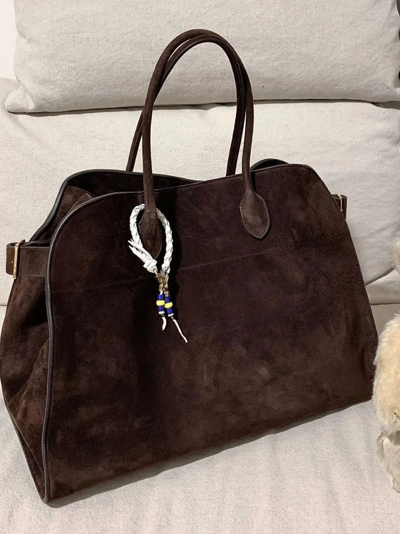 Sophisticated Suede Handbag - Image 9