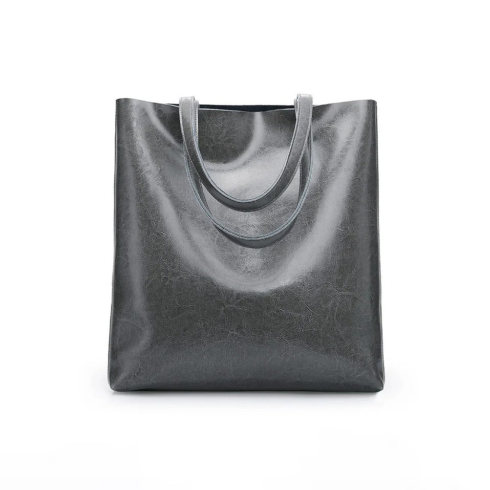 Structured Leather Tote - Image 10