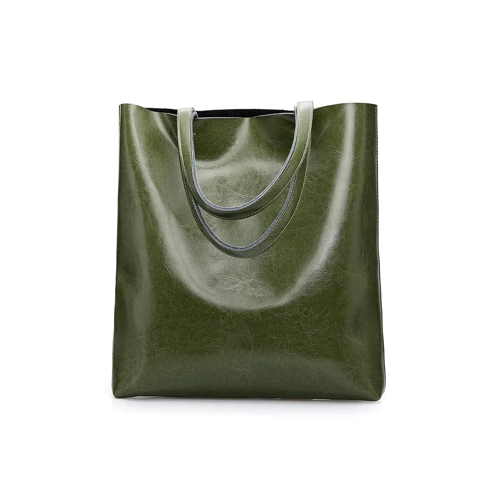 Structured Leather Tote - Image 11