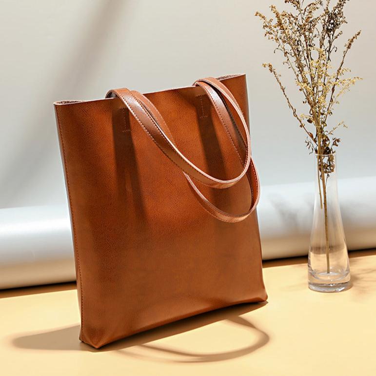 Structured Leather Tote - Image 15
