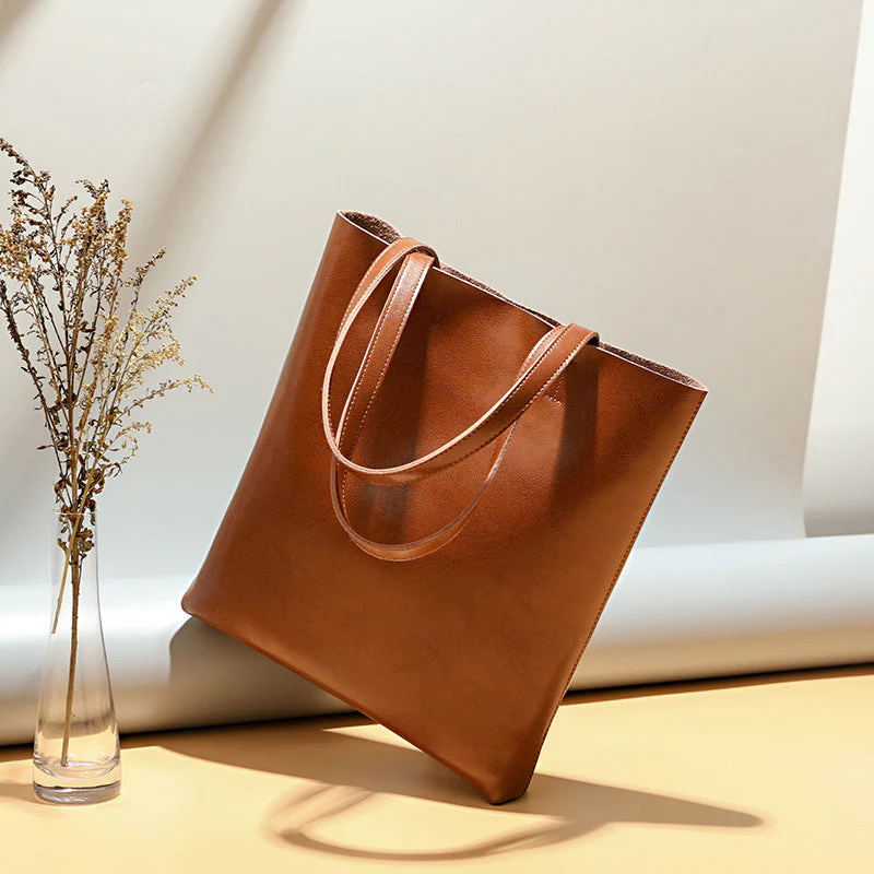 Structured Leather Tote - Image 16