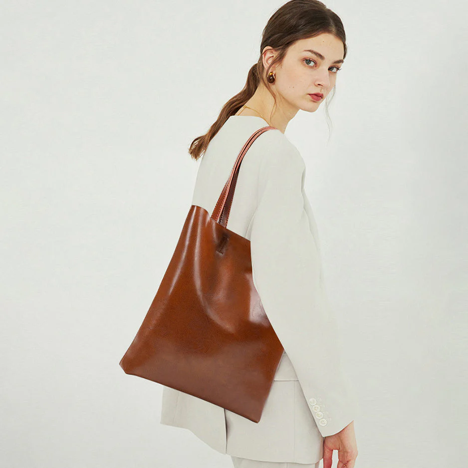 Structured Leather Tote - Image 19