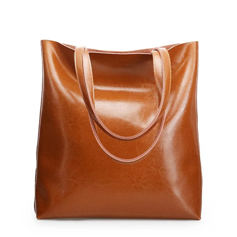 Structured Leather Tote - Image 2