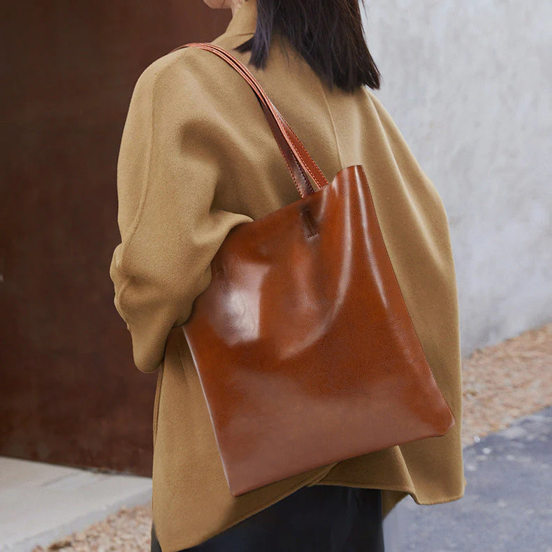 Structured Leather Tote - Image 20