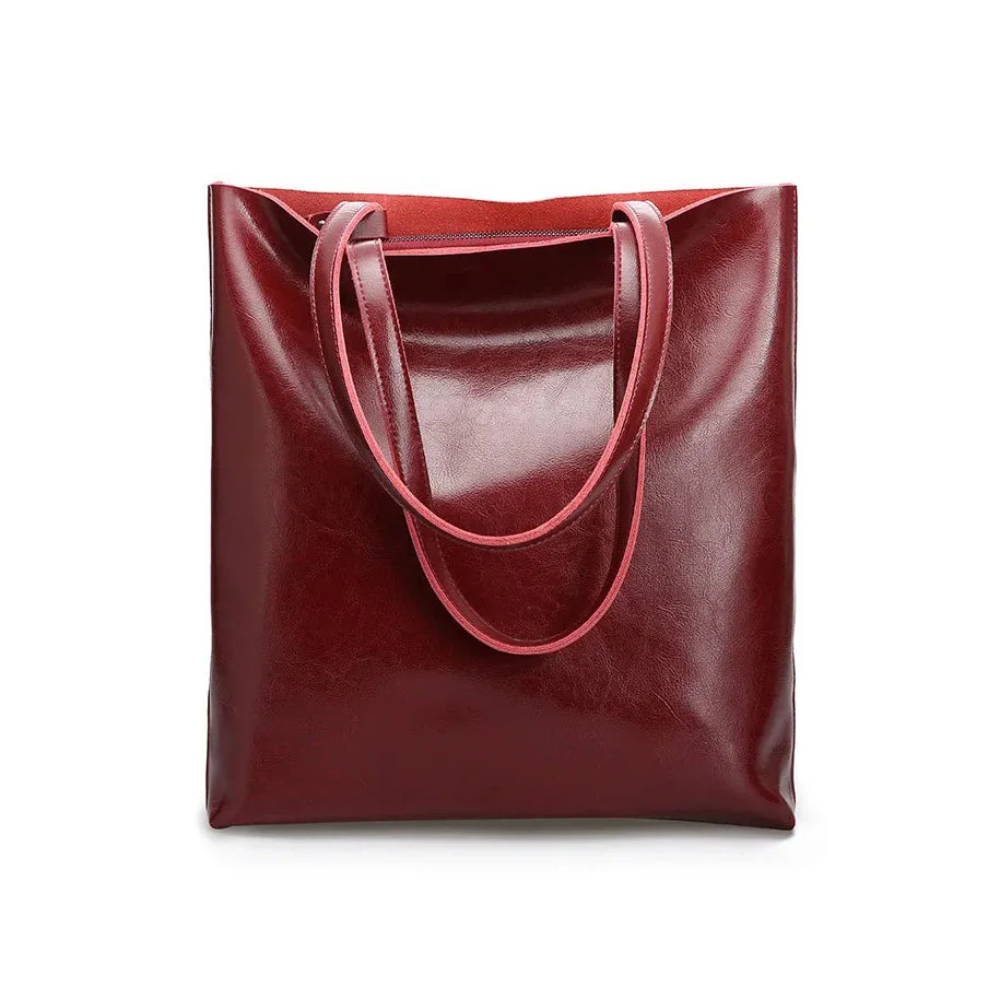 Structured Leather Tote - Image 6