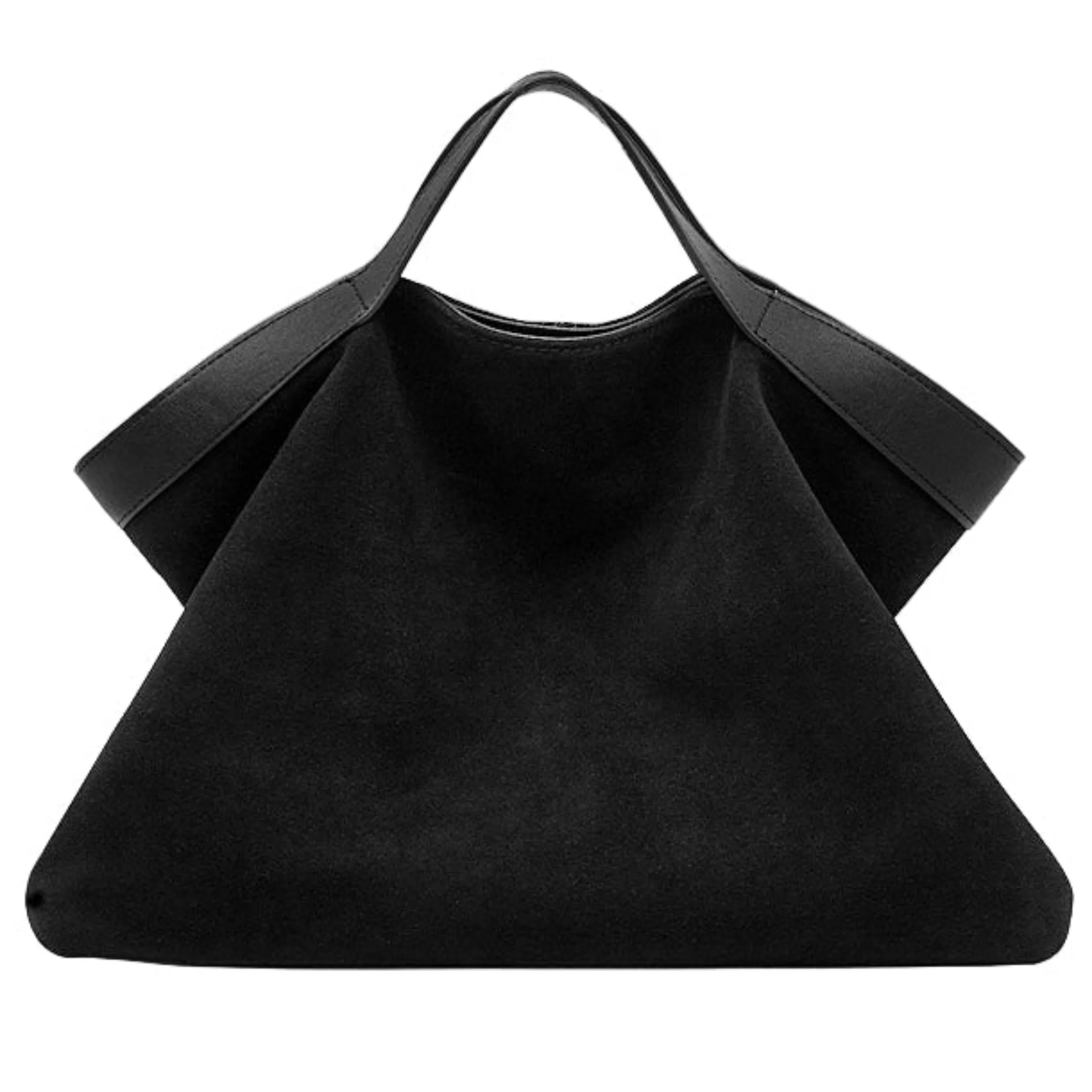 Bellanova Suede & Genuine Leather Classic Structured Shoulder Tote - Image 3