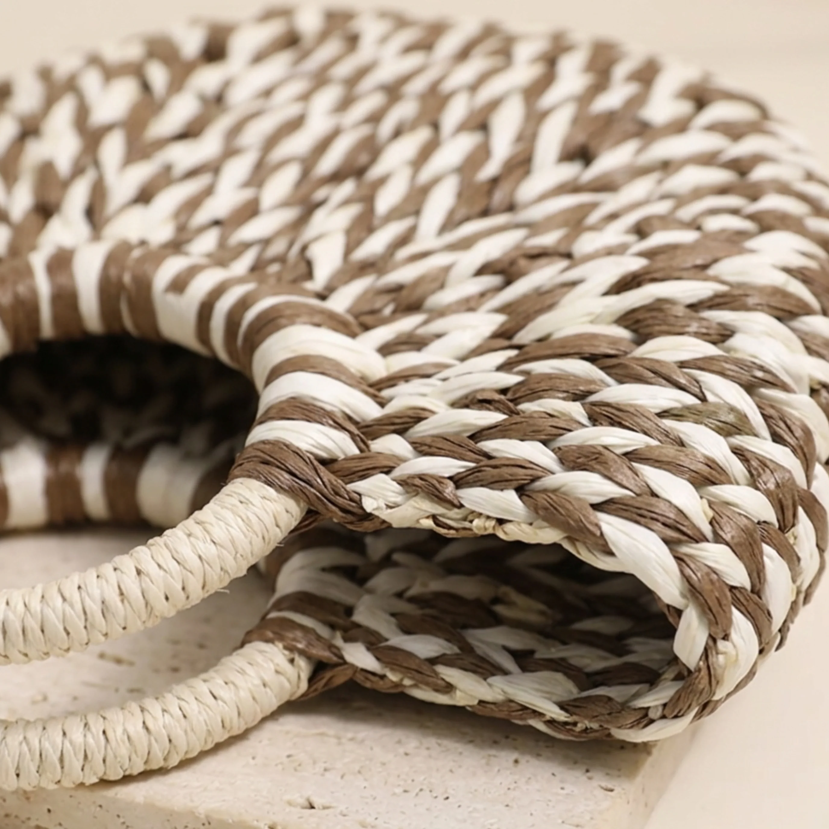 Bohemian Half-Round Woven Handbag - Sustainable Bag - Image 7