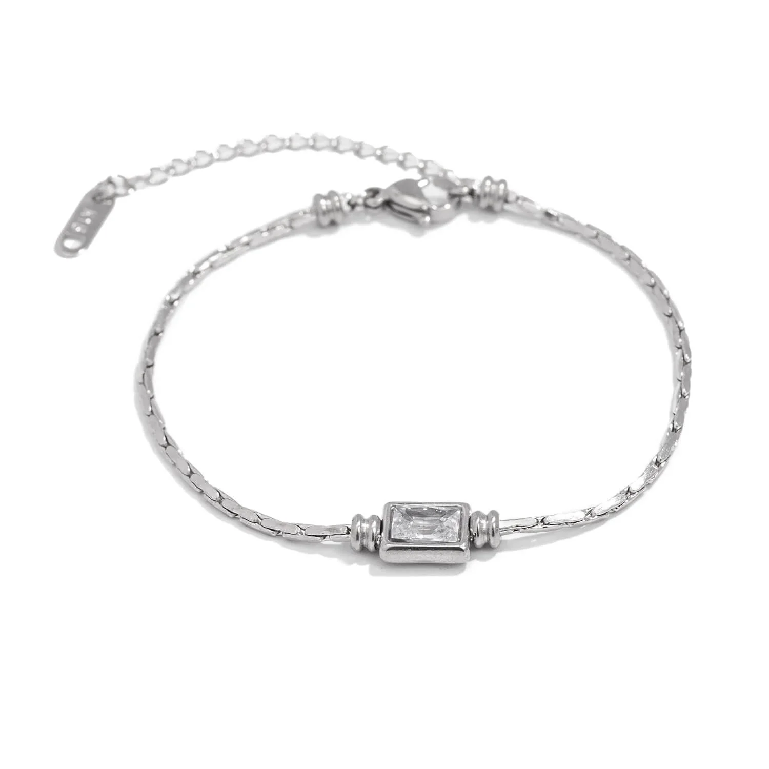 Minimalist Callie Crystal Pendant Bracelet – Gold & Silver Adjustable - Image 4