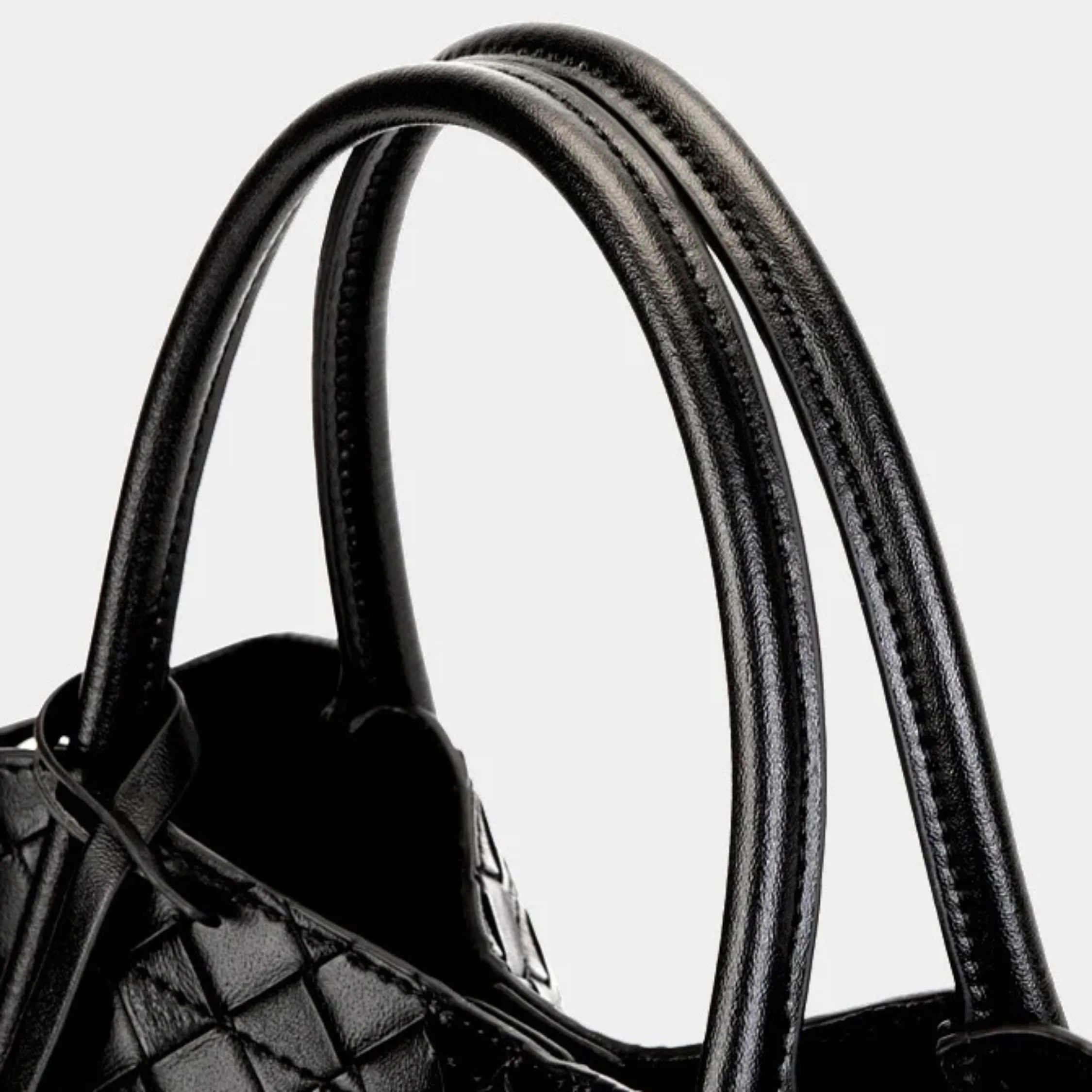 Calystria Genuine Leather Woven Large Tote Crossbody Basket Bag - Image 9