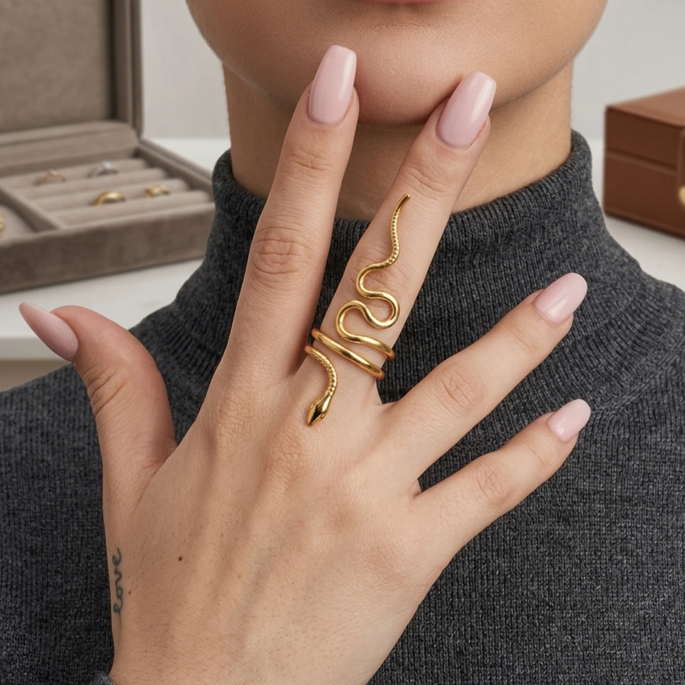Cassiopeia Serpent Embrace Ring - Image 4