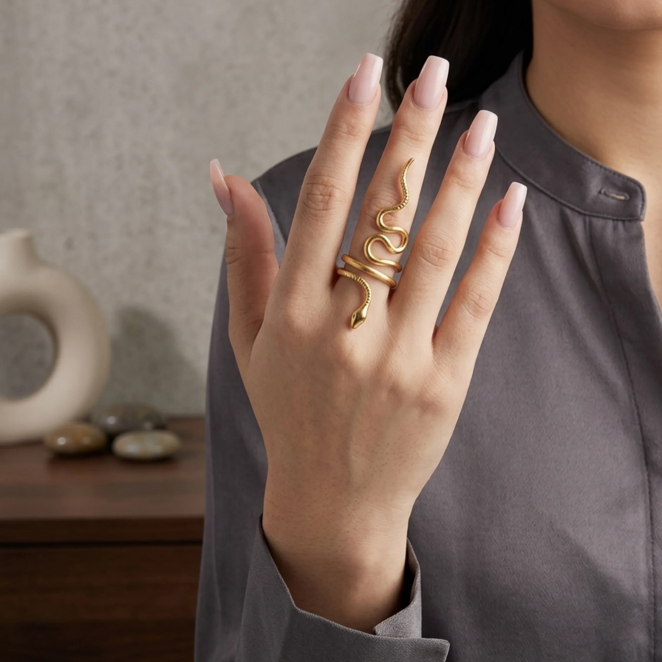 Cassiopeia Serpent Embrace Ring - Image 6