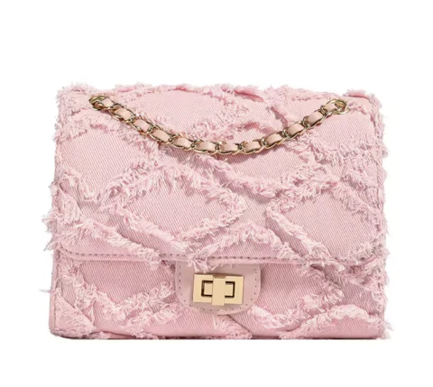 Celeste Quilted Denim Chain Bag - Image 7
