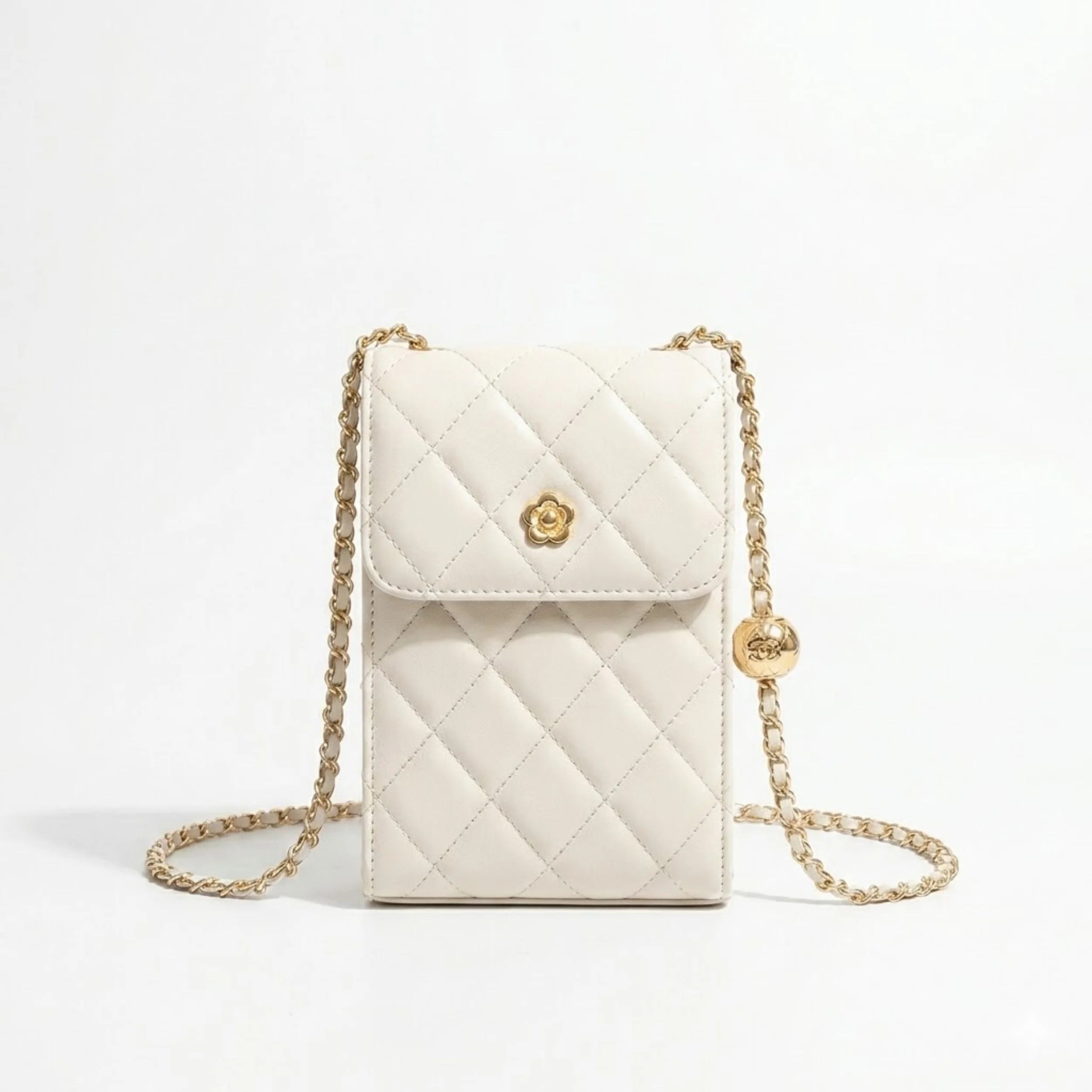 Celesthée Genuine Leather Chain Mini Crossbody Phone Bag - Image 2