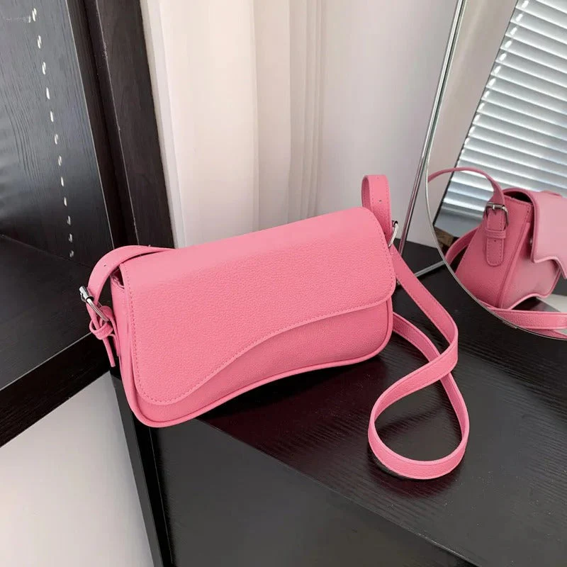 Celestia Curve Baguette Shoulder Bag - Image 16