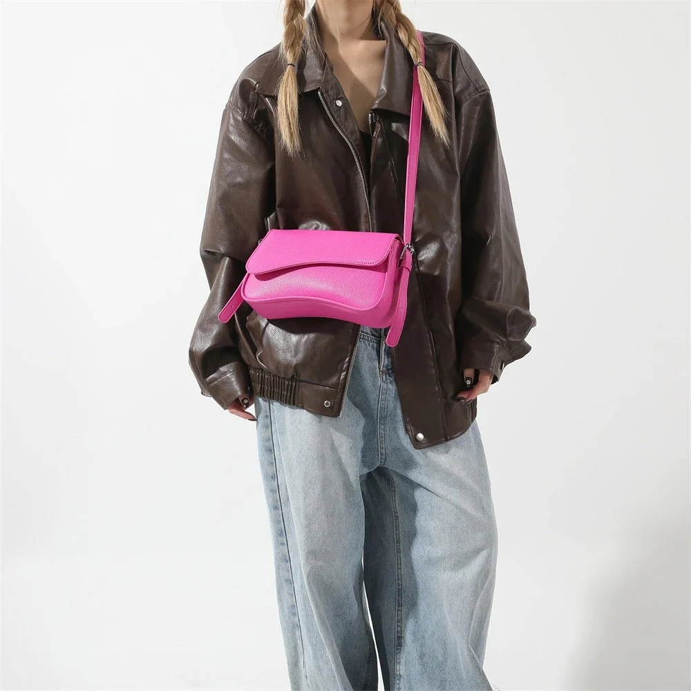 Celestia Curve Baguette Shoulder Bag - Image 18