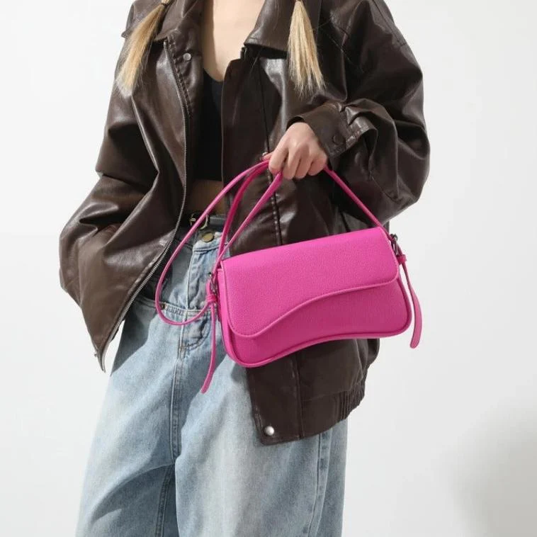 Celestia Curve Baguette Shoulder Bag - Image 20