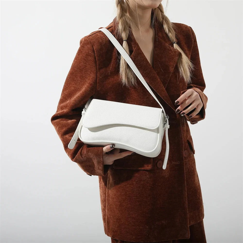 Celestia Curve Baguette Shoulder Bag - Image 24