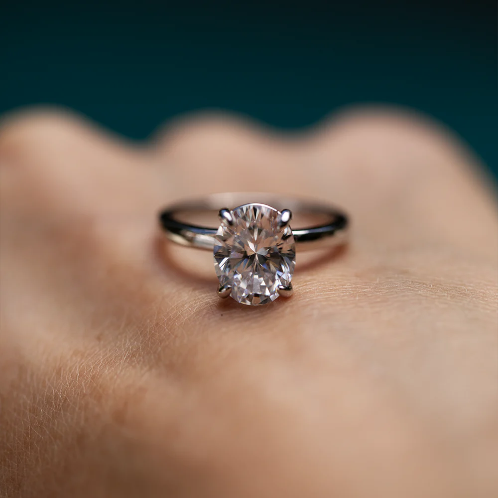 Celestial Glow Moissanite Solitaire Ring - Image 11