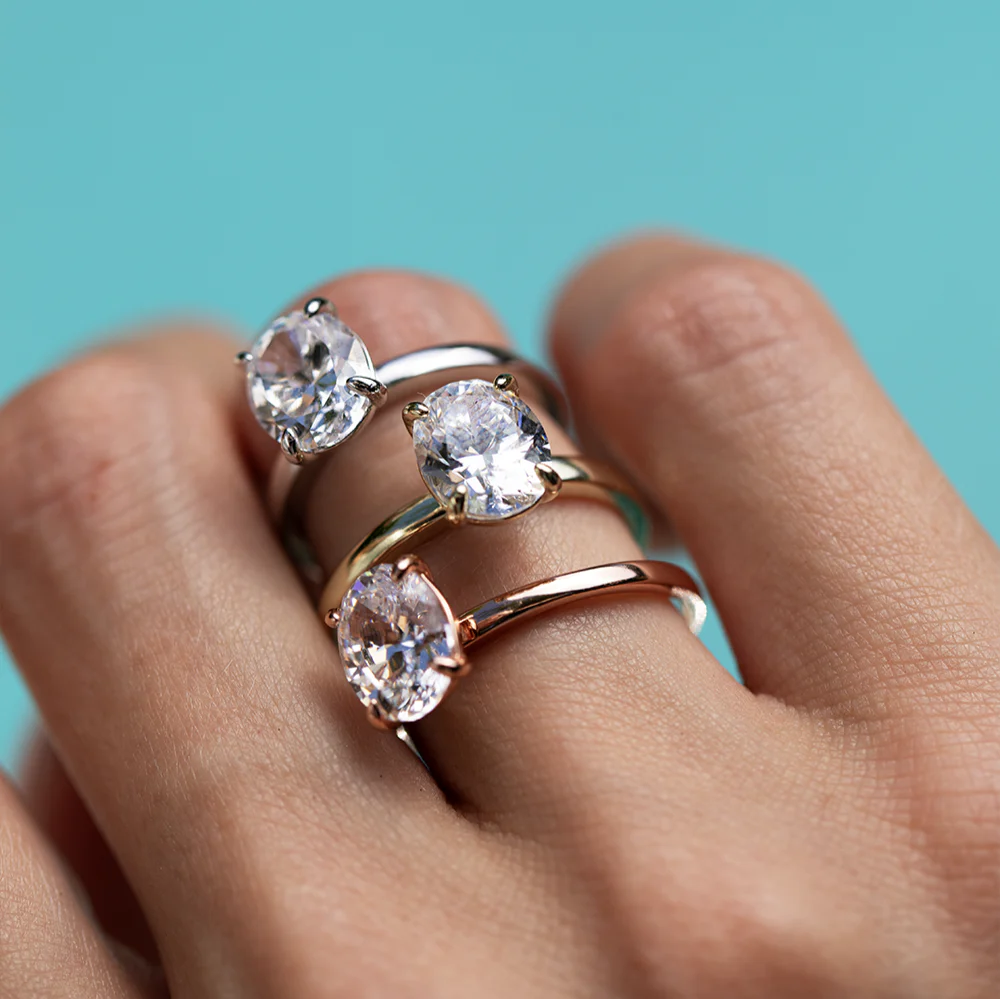 Celestial Glow Moissanite Solitaire Ring - Image 9