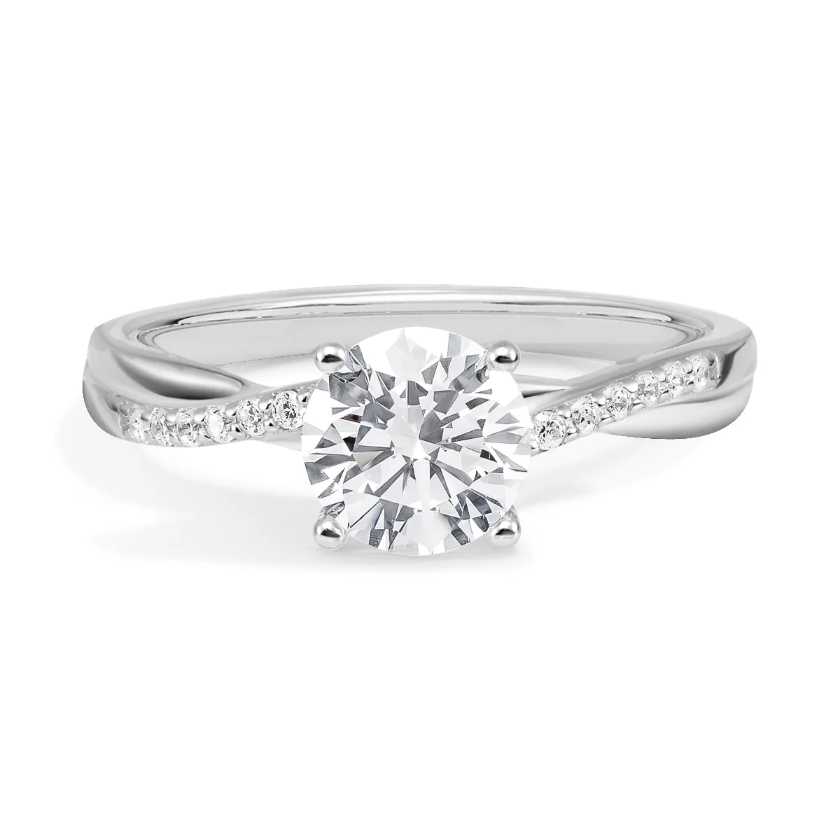 Celestial Grace Luna Moissanite Ring