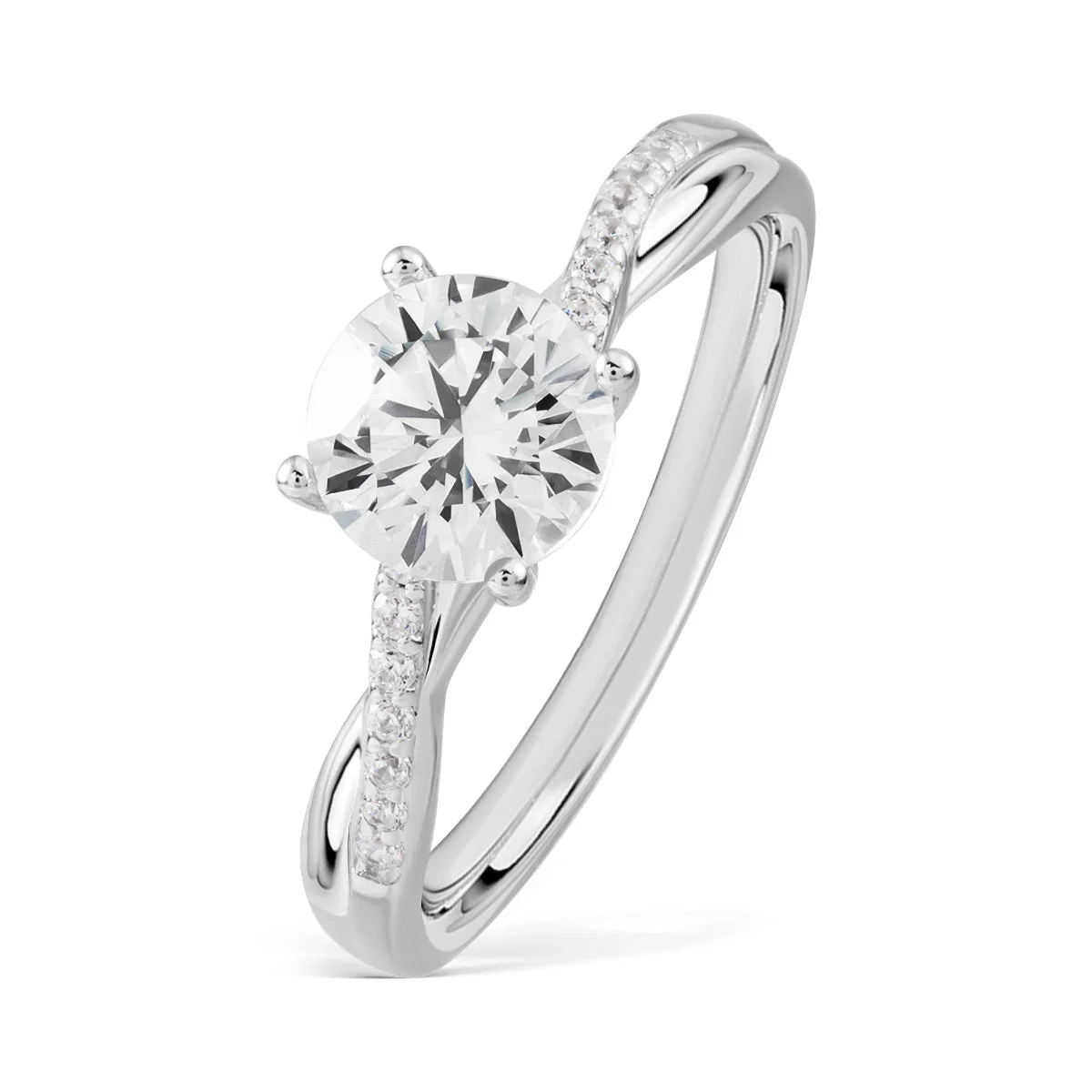 Celestial Grace Luna Moissanite Ring - Image 3