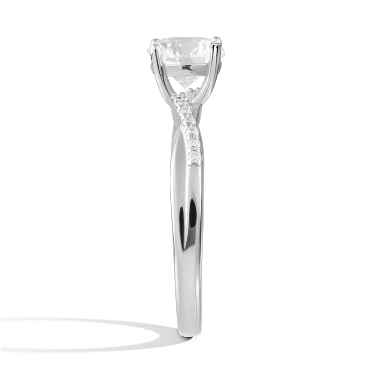 Celestial Grace Luna Moissanite Ring - Image 5