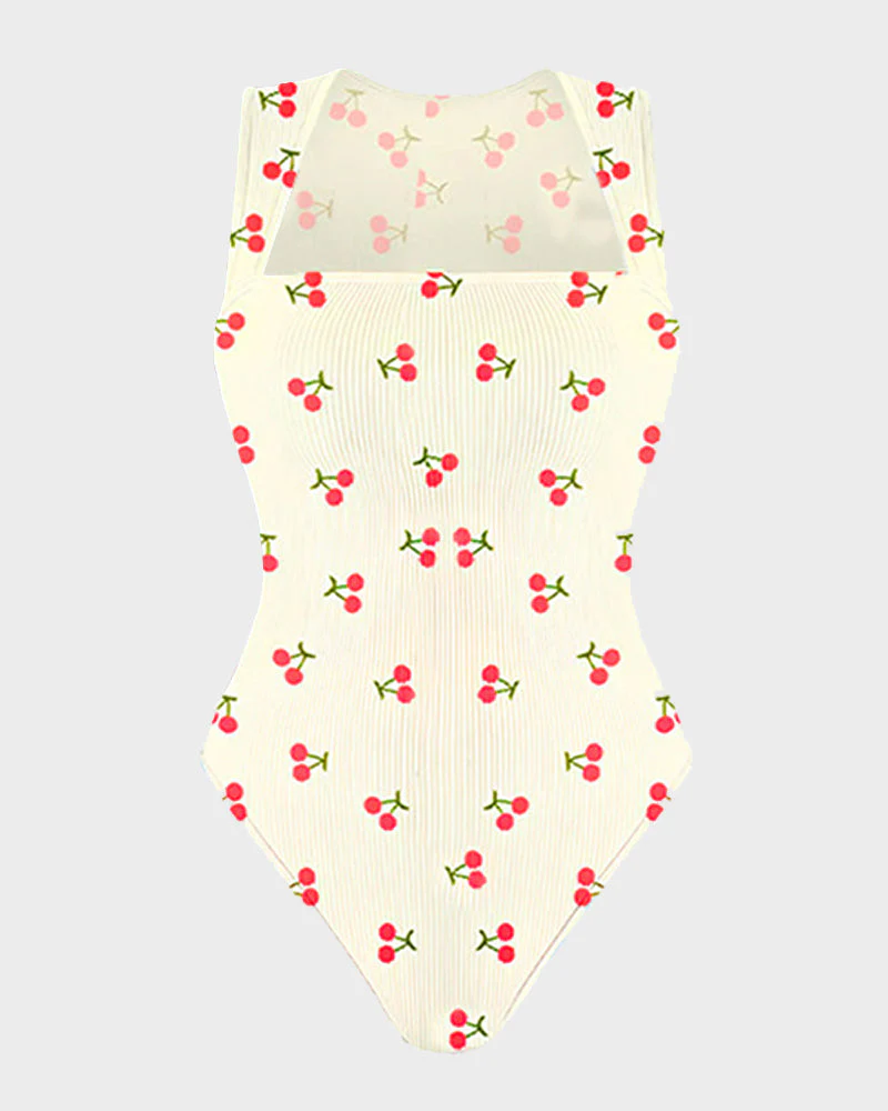 Chic Ribbed Square Neck Bodysuit - Image 24
