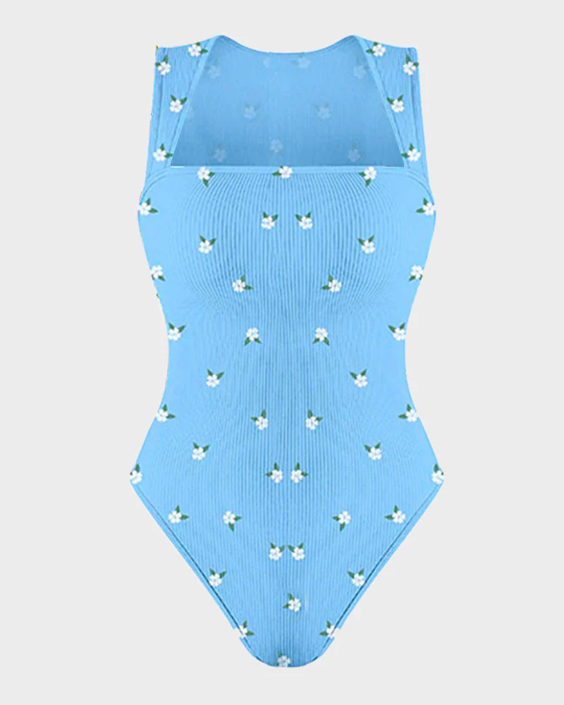 Chic Ribbed Square Neck Bodysuit - Image 25