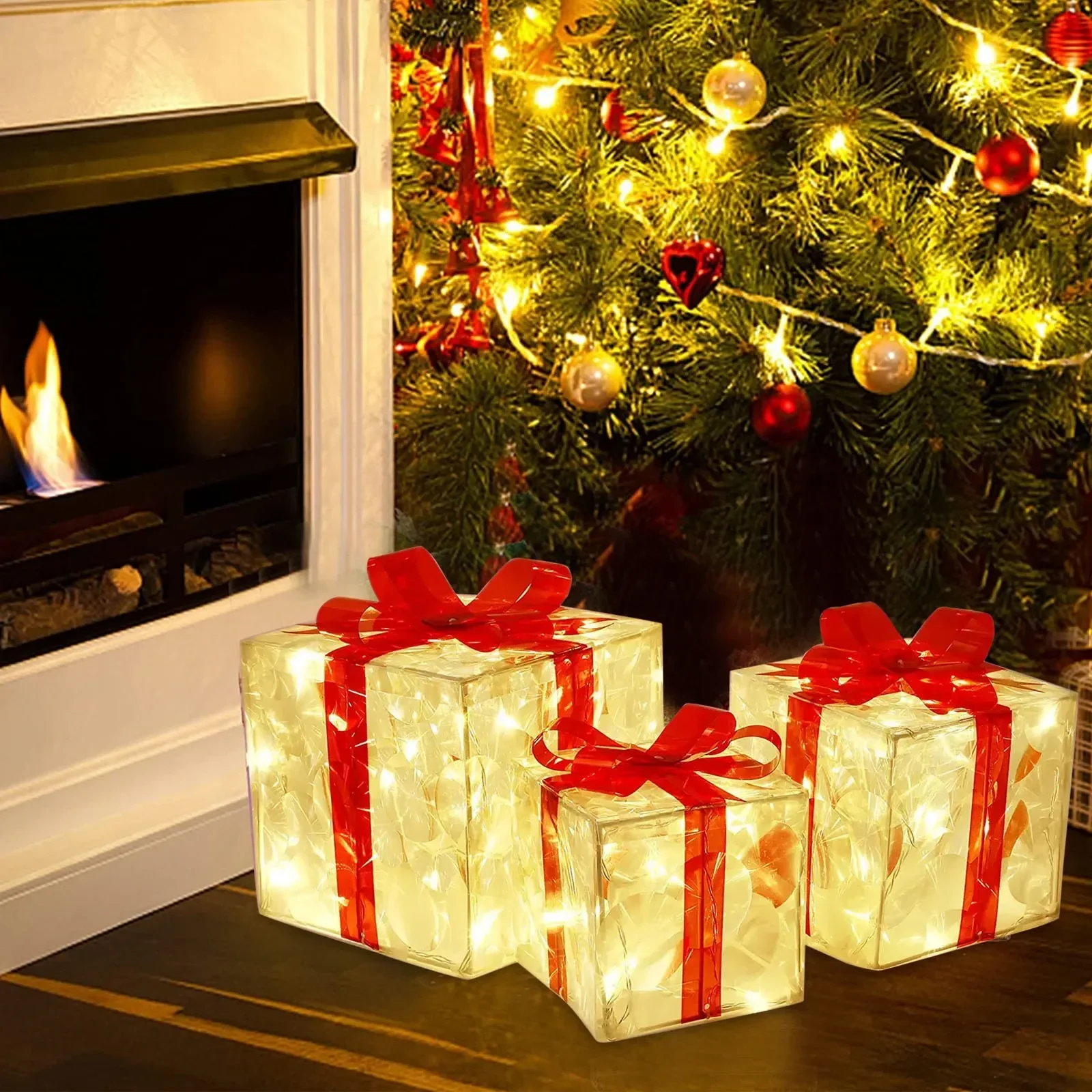 Christmas Glowing Light Box (Set of 3) - Image 3