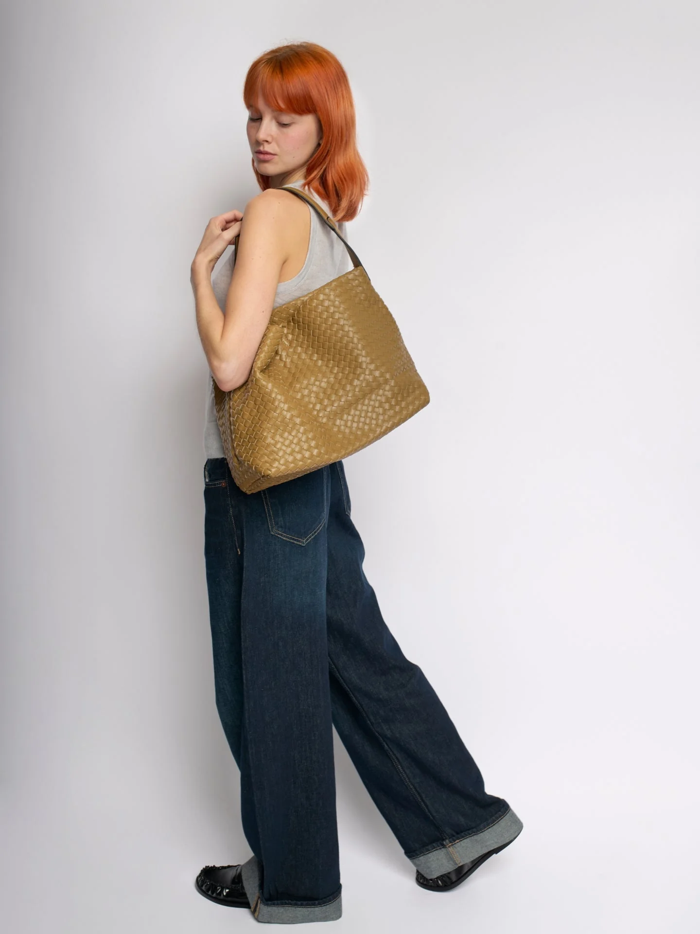 Celine Braided Vegan Leather Tote - Image 10